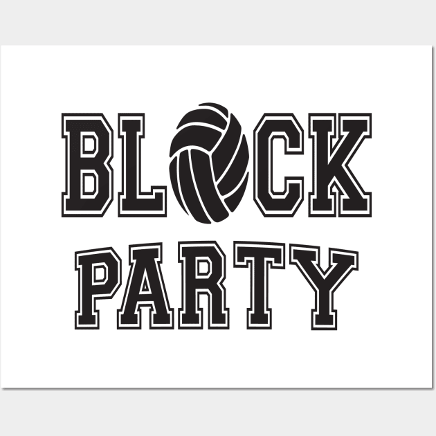 Block Party Volleyball Wall Art by Work Memes